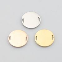 Stainless Steel Connector, Flat Round, polished, 1/1 loop, more colors for choice, 20mm, Hole:Approx 1.3mm, 10PCs/Bag, Sold By Bag