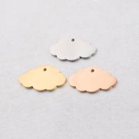 Stainless Steel Pendants, Cloud, polished, more colors for choice, 24x14mm, Hole:Approx 1.45mm, 10PCs/Bag, Sold By Bag