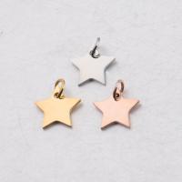 Stainless Steel Pendants Star polished Approx 5mm Sold By Bag