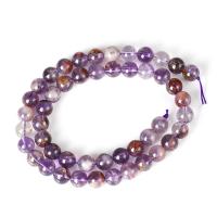 Purple Phantom Quartz Beads Round polished DIY purple Sold Per Approx 15 Inch Strand