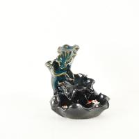 Queimador de incenso Backflow de porcelana, feito à mão, para casa e escritório & Sustentável, preto, 140x100mm, vendido por PC
