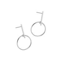925 Sterling Silver Drop Earring, platinum plated, fashion jewelry & for woman, 18x18mmuff0c16mm, Sold By Pair