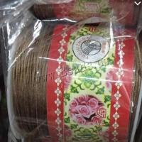 Cotton Cord, Cotton Thread, with plastic spool, khaki, 1mm, Approx 100Yards/Spool, Sold By Spool
