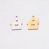 Stainless Steel Pendants, House, polished, hollow, more colors for choice, 15x18mm, Hole:Approx 1.6mm, 10PCs/Bag, Sold By Bag