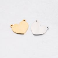 Stainless Steel Connector, Heart, polished, 1/1 loop, more colors for choice, 20.5x19mm, Hole:Approx 1.5mm, 10PCs/Bag, Sold By Bag