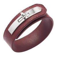 PU Leather Cord Bracelets with Zinc Alloy plated Korean style & for woman nickel lead & cadmium free Sold By Strand