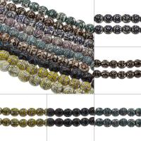 Porslin Smycken Pärlor, Rund, stort hål, fler färger för val, 14mm, Hål:Ca 4.5mm, Ca 200PC/Bag, Säljs av Bag
