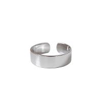 925 Sterling hopea Ranneke sormen sormus, platinoidut, muoti korut & erikokoisia valinnalle & naiselle, 6mm, Koko:6.5-7.5, Myymät PC