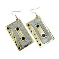 Acrylic Drop Earring, stainless steel earring hook, cassette, plated, for woman, more colors for choice, Sold By Pair