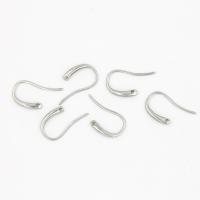 Stainless Steel Hook Earwire, plated, DIY & with loop, 18mm,25mmuff0c2.5mm, Hole:Approx 1mm, 50Pairs/Lot, Sold By Lot