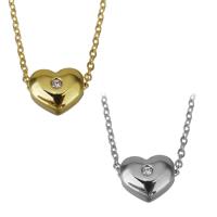 Stainless Steel Jewelry Necklace with 2Inch extender chain Heart plated oval chain & for woman 1.5mm Sold Per Approx 18 Inch Strand