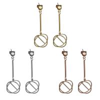 Stainless Steel Drop Earring plated fashion jewelry & for woman 53mm Sold By Pair