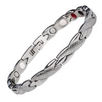 316L Stainless Steel Healing Bracelet with Magnet plated fashion jewelry & Unisex 7mm Sold Per Approx 7.5 Inch Strand
