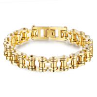 Acier titane bracelet, Placage, bijoux de mode & pour homme, plus de couleurs à choisir, 12mm, Vendu par Environ 8.4 pouce brin