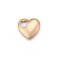 Stainless Steel Heart Pendants Flat Heart plated Approx 4mm Sold By Lot
