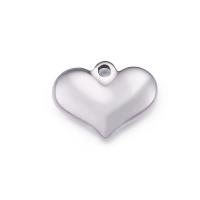 Stainless Steel Heart Pendants Flat Heart plated Approx 2mm Sold By Lot
