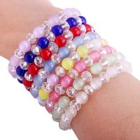 Crystal Bracelets, fashion jewelry & for woman, more colors for choice, 8mm,5mm, Length:Approx 7.1 Inch, 5Strands/Lot, Sold By Lot