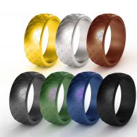 silicona anillo, unisexo & diverso tamaño para la opción, más colores para la opción, 8.7*2.5mm, 10PCs/Grupo, Vendido por Grupo