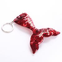 Sequins Key Clasp with Zinc Alloy Mermaid tail for woman Sold By Lot