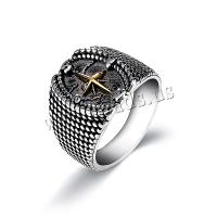 Titanium Steel Finger Ring plated punk style & for man Sold By PC