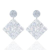 Acrylique Boucle d'oreille goutte, avec alliage de zinc, Placage, bijoux de mode & pour femme, 55x75mm, Vendu par paire