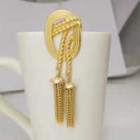 Zinc Alloy Brooch gold color plated for woman nickel lead & cadmium free 83u00d725mm Sold By PC