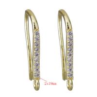 Brass Hook Earwire plated with loop & micro pave cubic zirconia nickel lead & cadmium free Approx 1.5mm Sold By Lot