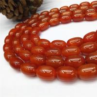 Natural Red Agate Beads DIY red 14*10mm Approx Sold By Strand