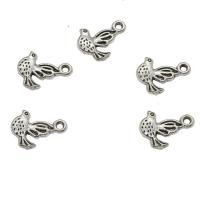Tibetan Style Animal Pendants, Bird, antique silver color plated, nickel, lead & cadmium free, 13.50x10.50x2mm, Hole:Approx 1.5mm, Approx 2000PCs/KG, Sold By KG