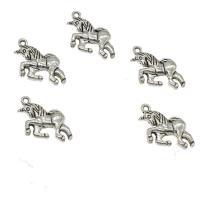 Tibetan Style Animal Pendants, Unicorn, antique silver color plated, nickel, lead & cadmium free, 21x15.50x3mm, Hole:Approx 1.5mm, Approx 333PCs/KG, Sold By KG