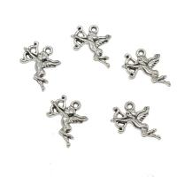 Character Tibetan Style Pendants, Angel, antique silver color plated, nickel, lead & cadmium free, 15.50x18x3mm, Hole:Approx 1.5mm, Approx 769PCs/KG, Sold By KG