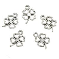 Tibetan Style Clover Pendant, Four Leaf Clover, antique silver color plated, hollow, nickel, lead & cadmium free, 11.50x16.50x1.20mm, Hole:Approx 1.8mm, Approx 1666PCs/KG, Sold By KG