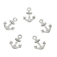 Zinc Alloy Ship Wheel & Anchor Pendant antique silver color plated nickel lead & cadmium free Approx 1.5mm Approx Sold By KG