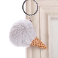 Plush Key Clasp with Plastic & Zinc Alloy Ice Cream for woman Sold By Lot