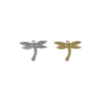 Stainless Steel Animal Pendants, Dragonfly, plated, more colors for choice, 16x13x1mm, Hole:Approx 1mm, 10PCs/Bag, Sold By Bag