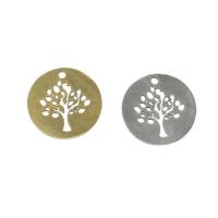 Stainless Steel Pendants Tree plated 16*1mm Approx 1.4mm Sold By Bag