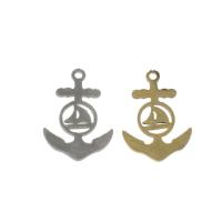 Stainless Steel Pendants Anchor plated Approx 1.3mm Sold By Bag