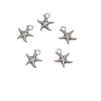 Tibetan Style Pendants, Starfish, antique silver color plated, nickel, lead & cadmium free, 13.50x16.50x3mm, Hole:Approx 2mm, Approx 1111PCs/KG, Sold By KG