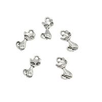 Zinc Alloy Animal Pendants Cat antique silver color plated nickel lead & cadmium free Approx 1.9mm Approx Sold By KG