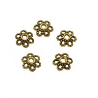 Tibetan Style Bead Cap, Flower, antique gold color plated, nickel, lead & cadmium free, 2.5x10.5mm, Hole:Approx 2mm, Approx 2500PCs/KG, Sold By KG
