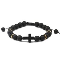 Natural Stone Bracelet with Brass plated fashion jewelry & Unisex 16mm Sold By Strand