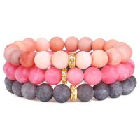 Dyed Jade Bracelet, fashion jewelry & elastic & for woman, more colors for choice, 8mm, Sold Per 7 Inch Strand