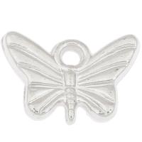 Copper Coated Plastic Pendant, Butterfly, platinum color plated, 19x13x3mm, Hole:Approx 3mm, Approx 500PCs/Bag, Sold By Bag