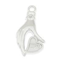Copper Coated Plastic Pendant Setting Hand platinum color plated Approx 2mm Approx Sold By Bag