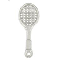 Kobber Coated Plastic vedhæng, Tennis Racket, platin farve forgyldt, 29x10.30x3mm, Hole:Ca. 1mm, Ca. 500pc'er/Bag, Solgt af Bag