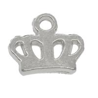 Copper Coated Plastic Pendant Crown platinum color plated Approx 2mm Approx Sold By Bag