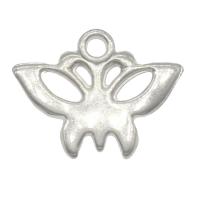 Copper Coated Plastic Pendant, Butterfly, platinum color plated, 19x15x2mm, Hole:Approx 2mm, Approx 500PCs/Bag, Sold By Bag