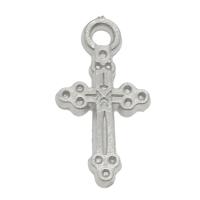 Copper Coated Plastic Pendant Setting, Cross, platinum color plated, 22x12x2.50mm, Hole:Approx 2mm, Approx 1000PCs/Bag, Sold By Bag