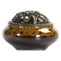 Traditional Ceramic Inserted Burner Incense Seat, Porcelain, more colors for choice, 100x72x74mm, Sold By PC