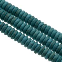 Synthetische Türkis Perle, flache Runde, verschiedene Größen vorhanden, himmelblau, Bohrung:ca. 1mm, verkauft von Tasche